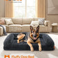 Feandrea Dog Bed, Orthopaedic Dog Sofa Bed for Large Dogs, Waterproof Ped Bed with Removable Washable Cover, 48 x 33.5 x 9.5 Inches, Dark Gray UPGW234G02