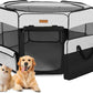Dog Playpen, Portable Pet Play Pen for Cat, Puppies, Rabbits, Chickens, Foldable Large-Capacity Pet Tent for Indoor/Outdoor Travel Camping