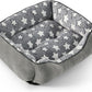 SIWA MARY Medium Dog Bed - Washable, Orthopedic, Soft Calming Puppy Bed, Fluffy Durable Pet Bed with Non-Slip Bottom - M(30"x24"x9") Dark Grey
