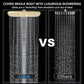 High Pressure Rain Shower Head: Upgrade Shower Heads with Handheld Spray Combo with Fixed Showerhead and 10 Sprays Handheld Shower Head, Detachable Shower head Built-in Power Jets