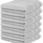 Kaufman - Premium Hand Towels Set for Bathroom, Spa, Gym, and Face Towel 100% Cotton Ring Spun, Ultra Soft Feel and Highly Absorbent Towels (Light Gray, 6-PK)