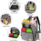 Modoker Dog Travel Bag, Airline Approved Backpack for Pet Accessories Organizer, Tote Weekend Bag with 2 Dog Food Storage Containers, 2 Collapsible Dog Bowls, 1 Pet Mat, Grey