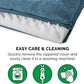 Furhaven Orthopedic Dog Bed for Large/Medium Dogs w/ Removable Bolsters & Washable Cover, For Dogs Up to 55 lbs - Faux Fur & Velvet Sofa - Harbor Blue, Large