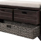 Storage Bench with Removable Basket 2 Drawers Fully Assembled Acacia Wood Shoe Bench Standing Shoe Rack Removable Cushion for Living Room, Entrance Hallway, No Assembly Required Espresso