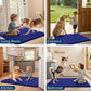 Smiry Dog Door Mat for Muddy Paws 36x24, Absorbs Moisture and Dirt Doormat, Non-Slip Washable Quick Dry Chenille Front Door Mat Indoor Entrance, Entryway Carpet for Inside Floor, Navy Blue