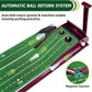 Indoor Putting Mat - Green with 3 Tracks & Auto Ball Return, Mini Golf Game & Practice Equipment, Gift for Golfer Lovers