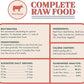 King Lou Pets - Human Grade Raw Food for Dogs and Cats - Complete Meal for Pets - Freeze Dried Beef Recipe - 14oz