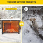 Aivituvin Dog House Outdoor Heated Dog Kennel with Insulated Liner & Heater for Winter Strong Iron Frame Large Dog Cage for Small & Medium Dogs,33.5"