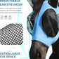 Harrison Howard Horse Fly Mask with Forelock Opening Stretch Breathable and Comfortable for Horses UV -Protection Ice Blue L