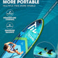 Inflatable Stand Up Paddle Board for Adults with Seam Welded Technology, 10'6''x33''x6'', Durable SUP with Dual-Blade Paddle and Complete Accessories, 390 lbs Capacity, Beginner-Friendly
