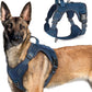 rabbitgoo Tactical Dog Harness for Large Dogs, No Pull Military Service Vest with Handle & Molle, Easy Control for Training Walking, Adjustable Reflective Straps, Blue, XL