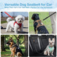 3 Pack Dog Seat Belt for Car, Car Headrest Restraint Adjustable Nylon Fabric, Dog Restraints Vehicle Seatbelts Harness (Black & Red & Purple)