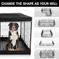PJYuCien Dog Playpen Plus Storage Bag, 32" H 8 Panels Puppy Pen with Square Bottom & Top Cover, Heavy Duty Dog Fence for Camping