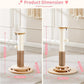 Made4Pets Cat Scratching Post, 23" Tall Sisal Cat Scratcher Post with Self Groomer, 4-in-1 Interactive Trackball Toys with Hair Brush, Vertical Cat Climbing Tree with Dangling Plush Balls