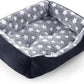 GASUR Small Dog Beds Small Size Dogs, Rectangle Washable Dog Bed, Orthopedic Dogs Sofa Bed, Pet Cuddler Anti-Slip Bottom, Soft Calming Sleeping Warming Puppy Bed (S (20"x 19"x 6"), Black)