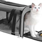 TWDEPART Cat Carrier Backpack - Multifunctional, Firm & Foldable with Roll-Up Shade, Breathable Design Includes Collapsible Bowl & Cushion (Grey)