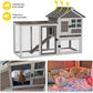Aivituvin Rabbit Hutch Indoor Bunny Cage Outdoor with Run Chicken Coop Guinea Pig House with Waterproof Asphalt Roof,No Leakage Pull Out Tray