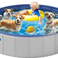 Dog Pool for Large Dogs, Foldable Plastic Pool for Dogs Slip-Resistant (XL - 71'' x 12'')