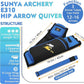 SUNYA Archery Hip Quiver for Arrows. Includes 3 Tubes Arrow Holder, Accessories Pockets and Waist Belt. Fit for Compound and Recurve Bow Practice.