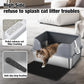 Suhaco Extra Large Stainless Steel Litter Box with Lid XXXL High Sided Cat Litter Boxes Included Litter Mat & Litter Scoop Anti-Urine Leakage Metal Pet Toilet for Big Cats (Grey XXXL)