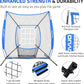 7x7 ft Baseball Net for Batting Pitching Hitting, Softball Pitching Net with Strike Zone, Tee, Ball Caddy, Softball Batting Net Baseball Training Equipment for Kids Adult Youth Sport Practice
