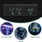 YITAHOME Fish Tank Stand with Power Outlets & LED Light, 20-29 Gallon Metal Aquarium Stand with Cabinet for Fish Tank Accessories Storage for Turtle Tank, Reptile Terrarium, 350LBS Capacity, Black