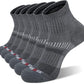 BERING Men's Athletic Ankle Socks Cushioned Quarter Running (6 Pairs)