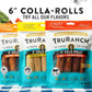 Collagen Rolls - 6" Collagen Rolls for Dogs - Long Lasting Healthy Joint Support - Rawhide Alternative - Skin & Coat Health - Made with Real Peanut Butter, Value Pack, 3 Bags, 12 Count