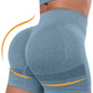 CHRLEISURE Women's 4 Packs Workout Gym Shorts, High Waisted Butt Lifting Scrunch Butt Seamless Booty Shorts