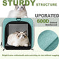 Cat Carrier 18"x11"x11" TSA Approved Ventilated Top Open Softsided Pet Air Travel Bag, Small Animal Basic Crate Shih Tzu Dog Kennel Carry Case, 4-Mesh-Side Kitty Carry on up to 20lbs Teal