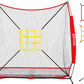 7x7 ft Baseball Net, Pitching & Batting Net with Batting Tee, Designed with Large Ball Collection System, 2 Strike Zones, Carry Bag, Baseball Softball Net for Batting Pitching Hitting and Throwing