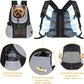 WOYYHO Pet Dog Carrier Backpack Small Dog Front Backpack Ventilated Mesh Dog Travel Back Pack with Safety Belt for Travel Hiking Cycling Outdoor Adventures (Size S: 2-4.5 lbs, Grey)