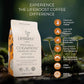 Lifeboost French Vanilla Cognition Mushroom Coffee - Low Acid Medium Organic Coffee with Nootropic Lions Mane & Chaga Mushrooms - Increase Energy, Boost Focus & Immune Support - 12 oz Bag - Ground