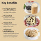 KOS Plant Based Protein Powder, Vanilla USDA Organic - Low Carb Pea Protein Blend, Vegan Superfood Rich in Vitamins & Minerals - Keto, Soy, Dairy Free - Meal Replacement for Women & Men - 10 Servings