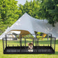 PJYuCien Rectangle Dog Playpen Bottom Pad - Fits 8 Panels 24"" Width Metal Dog Playpen -24""x72"" Size 600D Oxford Cloth Waterproof Playpen Bottom Pad (Note: Only Bottom Pad, No Playpen!!!), Black