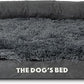 The Dog’s Bed, Medium Grey Faux Fur 30x23.5, Memory Foam, Pain Relief: Arthritis, Hip & Elbow Dysplasia, Post Surgery, Lameness, Supportive, Calming, Washable Cover, Veterinary Approved