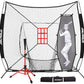 7'X7' Baseball Softball Practice Net,Pitching Net,Batting Net,with Baseball Tee,Bonus Strike Zone and Bow Frame,for Hitting,Pitching, Catching
