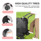 Large Dog Travel Stroller with 4 Heavy Duty Wheels Pet Stroller with Adjustable Handle - Double Doggie Capacity Jogger Wagon with Back Front Door for Small Medium Large Dogs (Black)