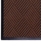 WaterHog Diamond | Commercial-Grade Entrance Mat with Rubber Border – Indoor/Outdoor, Quick Drying, Stain Resistant Door Mat (Dark Brown, 6' x 12')
