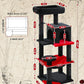Gothic Cat Tree with Super Large Hammock, 45.7" Black Cat Tower with Coffin Bed, Cat Condo, Sisal Scratching Posts & Top Perch, Multi-Level Goth Cat Tree, Halloween, Black