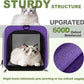 Per Carrier for Cat 18x11x11 Inch FAA Complaint, Kitten Taxi Top Load Soft Cloth Bag, Small Animal Portable in Cabin Crate Shih Tzu Dog Kennel Carry Case, 4-Sided-Ventilated Kitty Purse Purple