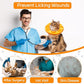 Cat Cone Collar Soft, Adjustable Cat Recovery Collar for Small Medium Large Cats, Cute Donut E Collar After Surgery, Anti-Lick Wound Healing Elizabethan Cone for Kittens (Orange, Medium)