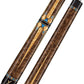 EVO Pegasus Jump Cue Stick, 29” Glassfiber Hybrid pro Taper mini 3/8-8 Joint, Tip Brown Bakelite, 13.9mm, Carbon Composite Cue Butt, 3 Pieces