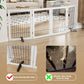 Dog Gate Indoor, Metal Dog Gates for Doorways House, 24-Inch Freestanding Pet Gates for Dogs, Puppy Fence (4 Panel, White)