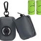 Petmolico Dog Poop Bag Holder Leash Attachment, Dog Waste Bag Dispenser Zippered Pouch, Fits Any Dog Leash, Includes Free Roll of Dog Bags, Poop Bag Dispenser - 2 Pack, Deep Gray