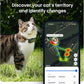 Tractive Smart Cat GPS Tracker | Real-Time Location & Wellness Monitoring for Cats 6.5 lbs+ | Territory & Location History | Up to 5-Day Battery | Breakaway Collar Included (Brown)