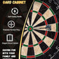 Sisal Dart Board Cabinet Sets, Decorative Dart Boards for Adults [6*Steel Darts] - Wooden Dartboard Cabinet with Integrated Scoreboard for Family Game Rooms