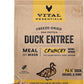 Vital Essentials Freeze-Dried Raw Duck Meal or Mixer Dog Food Crunchy Mini Nibs, 14 oz