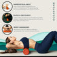 Oceanfoam Tidal Roller - Orange - Muscle Massage Foam Roller for Back Pain & Stretching - Firm and Ergonomic Wide Wave Textured - Yoga, Athletics, & Wellness - Full Size, 20" x 5"