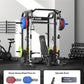 Major Fitness Smith△ Machine Drone2 Premium, All-in-One Home Gym Squat Rack with Aluminum Pulley Set , Weight Bar, Dual LAT Pull-Down Systems & Cable Crossover Machine for Full-Body Workouts